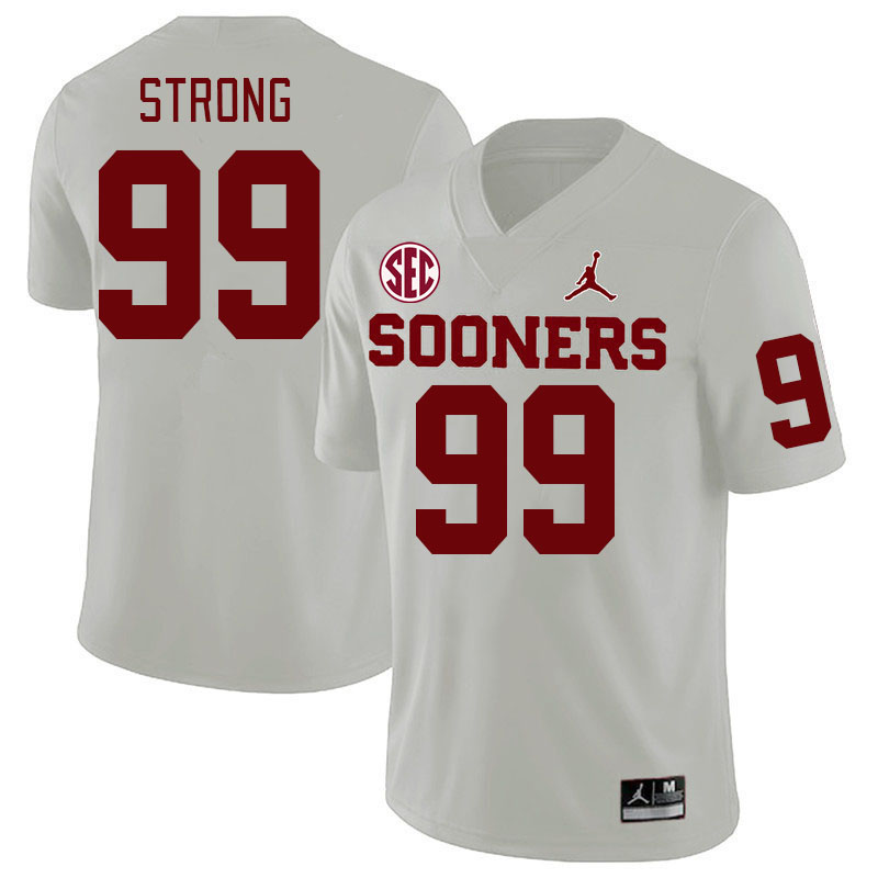 #99 Markus Strong Oklahoma Sooners 2024 SEC Conference College Football Jerseys-White